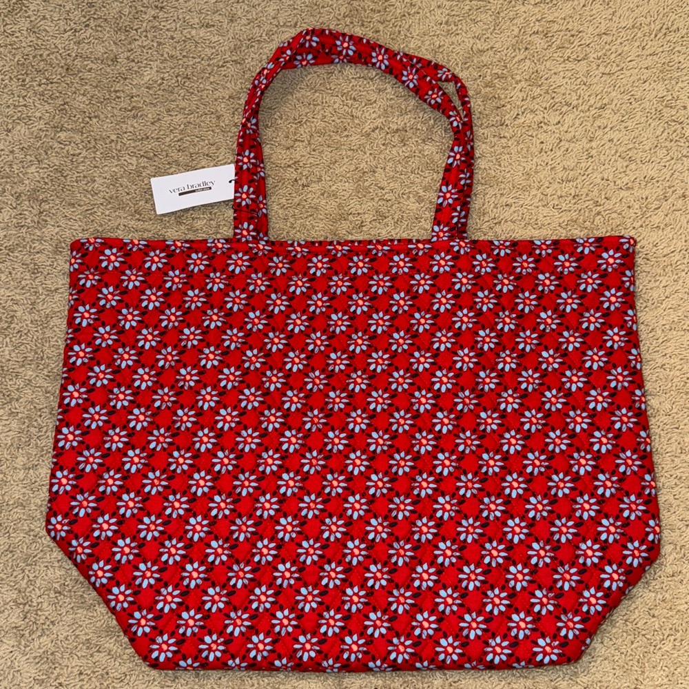 Vera Bradley Red and Blue Floral Tote
